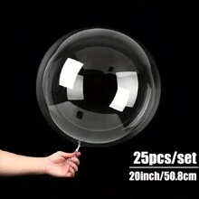 10/25 Opakowanie 10/12/20/24-calowych przezroczystych balonów falistych, używanych na wesela, urodziny, walentynki, rocznice, dekoracje imprezowe