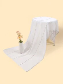 1pc Women's Black Scarf With Diamond Inlaid - White - View 2