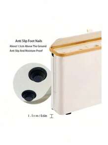 1 pieza Soporte plegable para papel de tissue con tapa, caja de almacenamiento de tela minimalista con ventana, contenedor de almacenamiento multiusos para baño, cocina, dormitorio, decoración del hogar y organizador de baño de verano