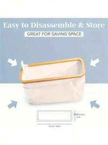 1 pieza Soporte plegable para papel de tissue con tapa, caja de almacenamiento de tela minimalista con ventana, contenedor de almacenamiento multiusos para baño, cocina, dormitorio, decoración del hogar y organizador de baño de verano