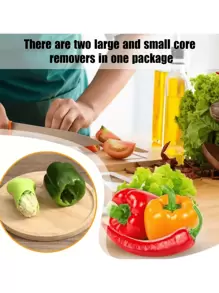 2pcs/Set, Pepper Corer, Pepper Seed Remover, Plastic Chili Corer Remover, Household Pepper Seed Remover, Multifunctional Kitchen Jalapeno Seed Remover, Kitchen Tools - Multicolor - View 9