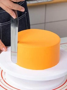 Set de 6 piezas Plataforma giratoria de plástico para tartas, mesa rotatoria de plástico para decorar cremas, pastas y masa, herramientas DIY para hornear