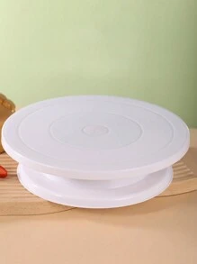 Set de 6 piezas Plataforma giratoria de plástico para tartas, mesa rotatoria de plástico para decorar cremas, pastas y masa, herramientas DIY para hornear