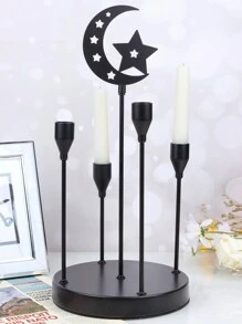 1pc Luxury Ramadan Candlestick Nordic Retro Romantic Table Candle Dinner Props Home Decoration Accessories, Dining Table Coffee Table Living Room Desktop Decoration, Tree Candlestick Decoration, Wedding Decoration Ramadan Decoration
