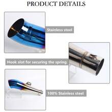 1pc Stainless Steel Universal Motorcycle Exhaust Pipe, 51mm Diameter, Suitable For Most Motorcycles, E.G. Kawasaki 250 300 Z300 And More