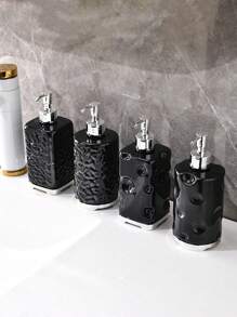 1 Stück nachfüllbare Badezimmer Flüssigseife/Shampoo/Toner Spender Flasche, Pumpflasche für Duschgel und Kosmetik Badezimmer Dekoration Herbstdekoration Schulanfang - Verschiedenfarbig - Übersicht 11