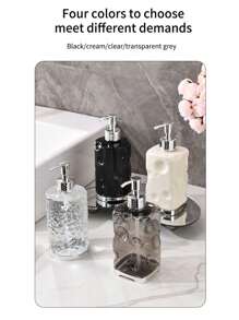 1 Stück nachfüllbare Badezimmer Flüssigseife/Shampoo/Toner Spender Flasche, Pumpflasche für Duschgel und Kosmetik Badezimmer Dekoration Herbstdekoration Schulanfang - Verschiedenfarbig - Übersicht 5