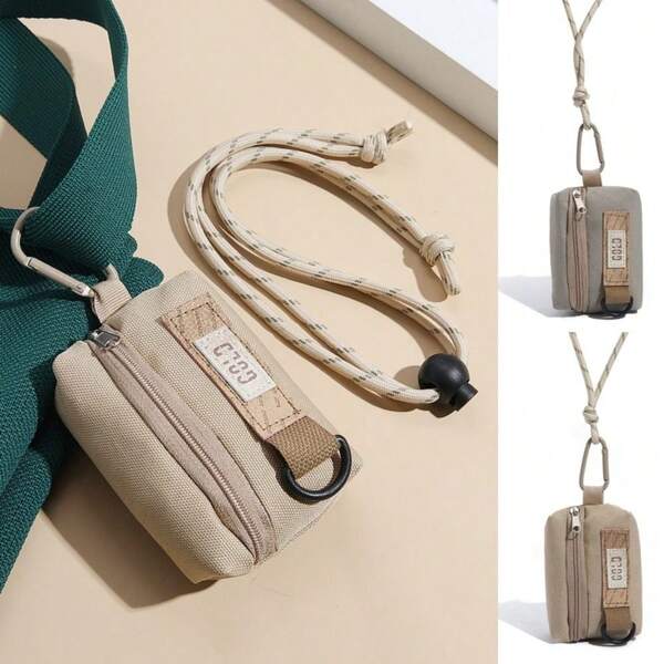 1 Pc Mini Coin Purses Men Women Couples Crossbody Bag Portable Wallets Earphone Key Shoulder Bags Hip Hop Casual All-Match Newest