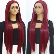 13X4 Burgundy Lace Front Wigs Synthetic Hair Lace Frontal Wig With Baby Hair Heat Resistant Synthetic Wigs For Women Wine Red Wig