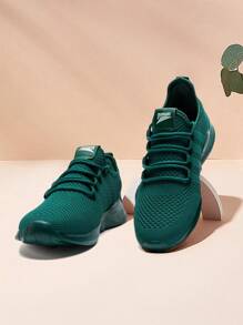 Men's Outdoor Fashionable Road Running Shoes Lightweight Fitness Shoes Breathable And Comfortable Sports Shoes Anti Slip Casual Shoes - Màu xanh lá cây đậm - Xem 5