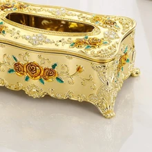 家庭收纳 欧式纸巾盒 纸巾盒 卫生纸架 面巾纸盒 收纳盒 - 彩色 - 查看 8