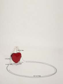 1 chiếc túi xách mini màu trơn bóng đính ngọc trai giả, quà tặng ngày Valentine, túi đeo vai/đeo chéo, túi ngọc trai giả thanh lịch, quà tặng Valentine, túi ngọc trai giả - Đỏ - Xem 6