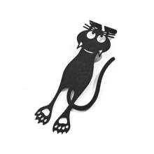 1pc Standing Black Cat Book Clip Bookmark, Metal Cat Stand Book Clip, Personalised Decorative Gifts For Book Lovers Bookworms, Birthday Christmas Souvenir Gifts For Men Women - Cat - View 4