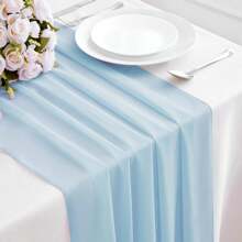 1 pieza Mantel de gasa transparente, mantel vaporoso, mantel romántico para decoración de mesa de boda