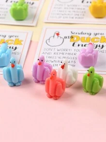 1pc Mini Middle Finger Duck Card Gift Christmas Halloween Decoration Handmade Gift Bag For Loved Ones And Friends