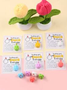 1pc Mini Middle Finger Duck Card Gift Christmas Halloween Decoration Handmade Gift Bag For Loved Ones And Friends