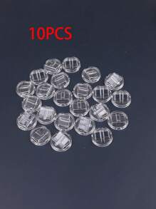 10/20/50/100pcs Plastic Square & Round Mini Ring Display Holders Back To School - Clear - View 18