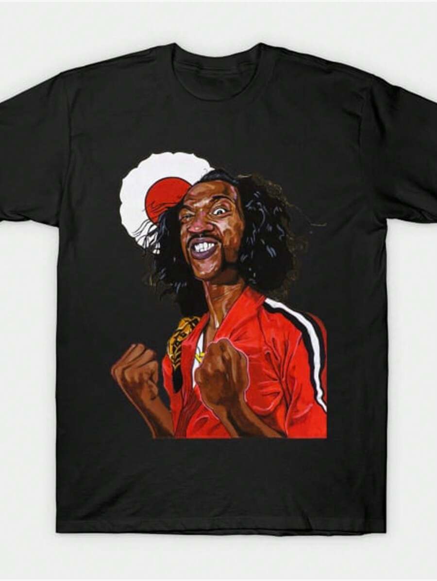 Last Dragon T Shirt, Men's Everyday Cotton T-Shirt, 220g Pure Cotton, And Comfortable, Perfect For Running Errands, Lounging, Or Outdoor Fun - 黑色 - 查看 1