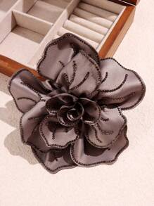 14 厘米优雅多层面料花朵胸针，镶嵌彩色方晶锆石，装饰性翻领别针，正式礼服和西装，情人节情人节礼服配饰，衣服别针，包包饰品，学校办公室配饰，衬衫夹克珠宝，圣诞节万圣节衣服别针，有趣可爱的教师礼物，万圣节配饰，教师节