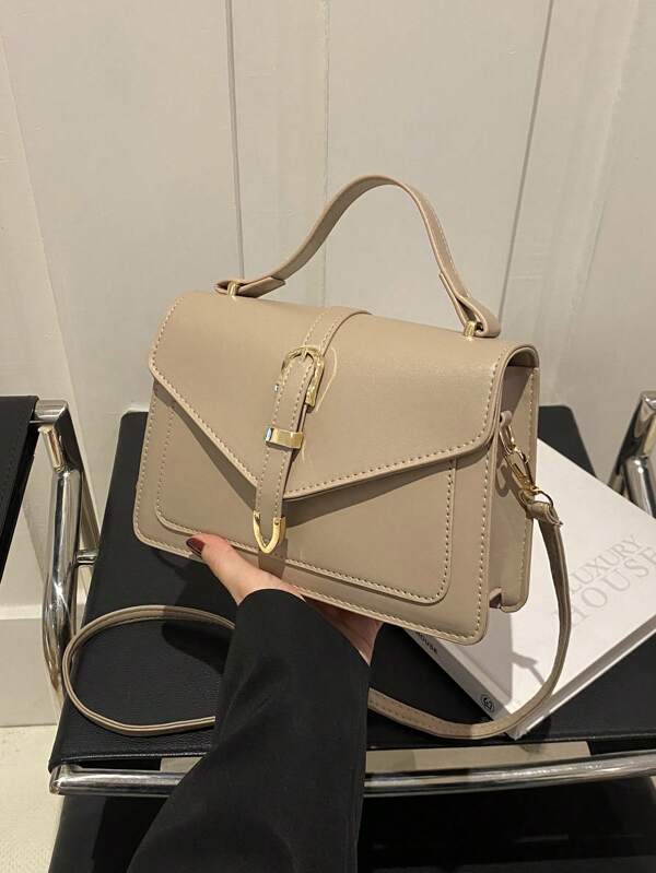 Bolsa de tela de moda minimalista de unicolor para estudiantes universitarios, bolso cruzado de fieltro con estampado de cocodrilo, bolso de hombro clásico de media luna, bolso y cartera de mujer con estilo tipo hobo