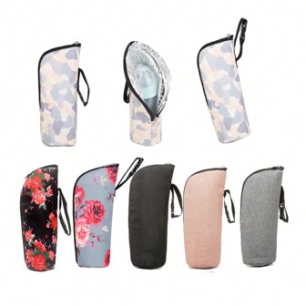 Insulated Bottle Bag, Fits Baby Bottle, Attachable To Stroller, Hand-Held, Temperature Maintaining Milk Bottle Holder & Drink Tumbler Pouch, Thermal Insulation