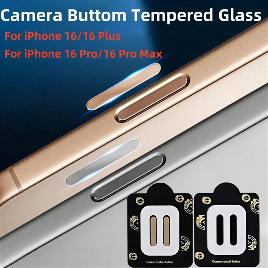 CSDZ Camera Button Sticker Compatible With Iphone 16 Pro Max Tempered Glass Side Button Protection Film Compatible With Iphone 16Plus 16+ 16 Pro Glass