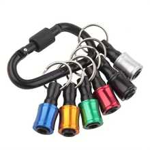 1 set de șurubelnițe hexagonale de 6 buc. Suport pentru burghie pentru tijă de extensie - Suport portabil pentru burghie de mână cu schimbare rapidă, cu adaptor șurub pentru lanț de chei cu arbore de 1/4" - Organizator convenabil de scule, pentru bricolaj și uz profesional