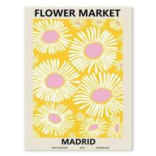 1 件植物花卉市场墙壁艺术装饰彩色春花帆布画抽象客厅房间海报家居装饰无框 - 彩色 - 查看 9