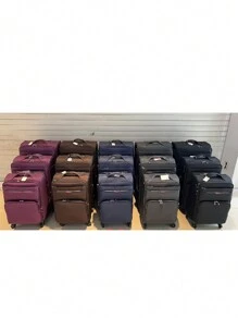 Travel Suitcase Fabric High-Quality Wear-Resistant Double Zipper With 360° Anti-Theft Zipper - 藍色 - 查看 5