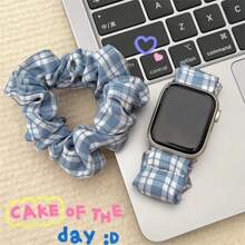 41毫米/40毫米/38毫米发圈式表带，女士休闲时尚表带，兼容多种表带，简约奢华，圣诞礼物送给女儿，返校季智能手表替换表带，节日必备 - 彩色 - 查看 10