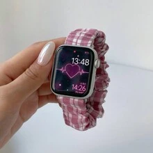 41毫米/40毫米/38毫米发圈式表带，女士休闲时尚表带，兼容多种表带，简约奢华，圣诞礼物送给女儿，返校季智能手表替换表带，节日必备 - 彩色 - 查看 6