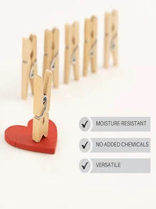 迷你照片衣夹，200 个 2.54 厘米天然木制迷你衣夹，配黄绳，迷你照片夹小衣夹，用于照片、工艺品、工艺品、鸡尾酒礼服裤鞋牛仔裤靴子裙子、沙滩装、春季、极简主义、夏季上衣 - 卡其色 - 查看 4