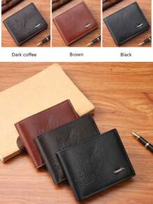 1 chiếc ví gấp đôi ngắn bằng da PU thời trang cổ điển có khóa kéo chéo viền, ví đựng thẻ, phong cách đa chức năng, thích hợp cho công việc, thường ngày, du lịch, mùa xuân, mùa hè, ngày lễ, Tết Nguyên đán, quà tặng ngày lễ tình nhân - cái ví - Xem 1