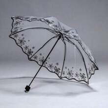 1把透明三折伞，适合女性和学生，适用于学校、办公室、家庭和旅行，返校用品，春夏精选，伴娘礼物，房间、卧室装饰，海滩，旅行，男女皆宜，度假可爱小物，母亲节礼物，卧室装饰，花园，厨房装饰，夏季，海滩，旅行必备，房间装饰，软萌，毕业季 - 彩色 - 查看 10
