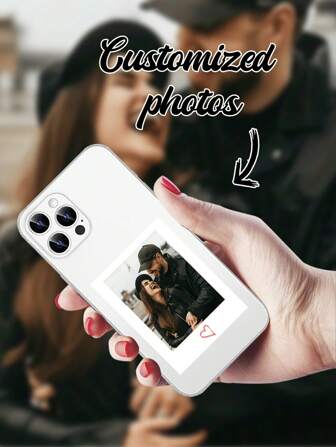 1 pieza Funda de teléfono personalizada de silicona con agujero grande y absorción de impactos, compatible con iPhone 17 Air 16 15 14 13 12 11 Pro Max, Galaxy S25 24 23 Ultra FE A55 54 35, 2025phonecase