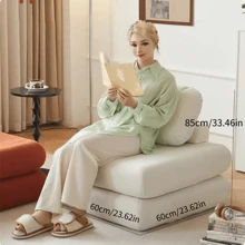 Folding Sofa Bed, Floor Sofa Couch, Convertible Sofa Bed With High Density Foam, Foldable Floor Couch Bed For Living Room, Guest Room, Bedroom - Multicolor - View 2