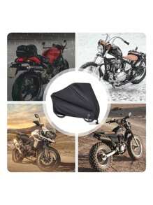 Funda Para Motocicleta Impermeable Prueba De Polvo Y Lluvia - Negro - Ver 6