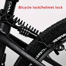 150cm/180cm Motorcycle Helmet Password Lock, Mountain Bike Steel Wire Lock, Password Anti-Theft Lock, Luggage Lock, Bicycle Helmet Lock, Cycling Accessories - Multicolor - View 2