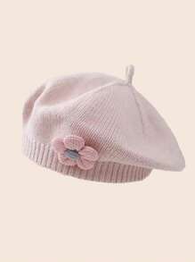 1 Pieza Lindo Boina para niños y niñas de 0-6 años, unicolor, flor, apta para uso diario en otoño e invierno, mantiene cálido a los niños