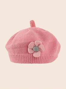 1 Pieza Lindo Boina para niños y niñas de 0-6 años, unicolor, flor, apta para uso diario en otoño e invierno, mantiene cálido a los niños