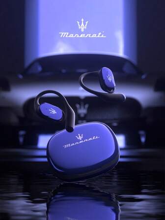 Maserati M606 Bluetooth Open-Type Smart Noise Cancelling Earphones - Stylish Navy Blue - Perfect Gift For Music, Gaming, And Business
