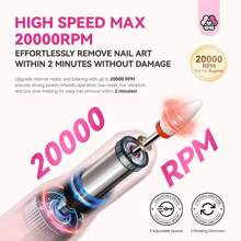 SAVILAND Cordless Nail Drill Kit: Ultra Low Noise 20000RPM Rechargeable Electric Nail File Portable Low Heat Nail Drill Machine With Complete Bits For Beginner Manicure Pedicure Home