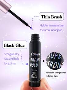 1支5毫升（0.17盎司）黑色睫毛胶，超强粘合剂，24小时持久，防水，不含乳胶，最佳睫毛胶，适用于睫毛嫁接，5毫升（0.17盎司），完美拉长并增强您的睫毛。 - 黑色 - 查看 8