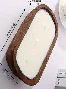 A Brand New Wooden Boat-Shaped Aroma Candle, The Perfect Choice For Party Gifts, Holiday Decor, And Home Lighting. This Wooden Bowl Aroma Candle Is Very Suitable For Home And Hotel Use, Especially Suitable For Ramadan, Valentine's Day, Easter, Parties, Mother's Day, Birthdays, Gatherings, And As A Gift. - Khaki - View 10