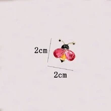 1 件优雅红色蜜蜂别针，锌合金休闲胸针，适合女士日常穿着，春/夏/秋/冬万圣节礼服配饰衣服别针包饰背包学校办公室配饰衬衫夹克珠宝圣诞节衣服别针有趣可爱教师礼物万圣节配饰教师节 - 紅色 - 查看 5