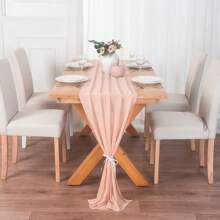 1 pieza Mantel de gasa transparente, mantel vaporoso, mantel romántico para decoración de mesa de boda