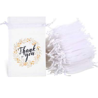 20 Stück, Dankeschön-Beutel für kleine Schmuckpräsente mit Kordel, 4 x 6 Mesh Hochzeitsfeier Gastgeschenke Beutel für Sachets, Süßigkeiten, Seife, Make-up aus Organza Tüll, Weihnachtsfeier Dekoration Weihnachtsgeschenk, Halloween Party Dekoration