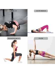 1pc Pink Hip Thrust Training Belt For Dumbbell,Hip Resistance Band With 14cm Width, Hip Pad For Glute Bridge & Butt Exercise, For Dumbbell & Kettlebell Workout, Bow Step & Reverse Squat Gym Accessories, Sport, Gym, Home Exercise, Gym Weights, Weights, Women's Weights