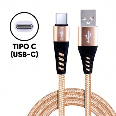 Cabo Carregador V8/Tipo C/Iphone  Carga Rápida 2 Metros Android Reforçado Original Inova