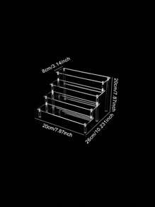 1 件透明亚克力组装楼梯甜点纸杯蛋糕桌面展示架，1-4 层糕点架，寿司拼盘，宴会冷菜分层架和甜点架圣诞礼物 - 圓柱腿款 - 查看 22